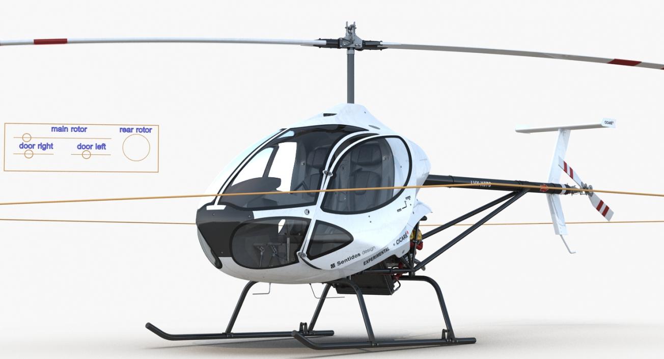 Rigged Private Helicopters Collection 5 3D model