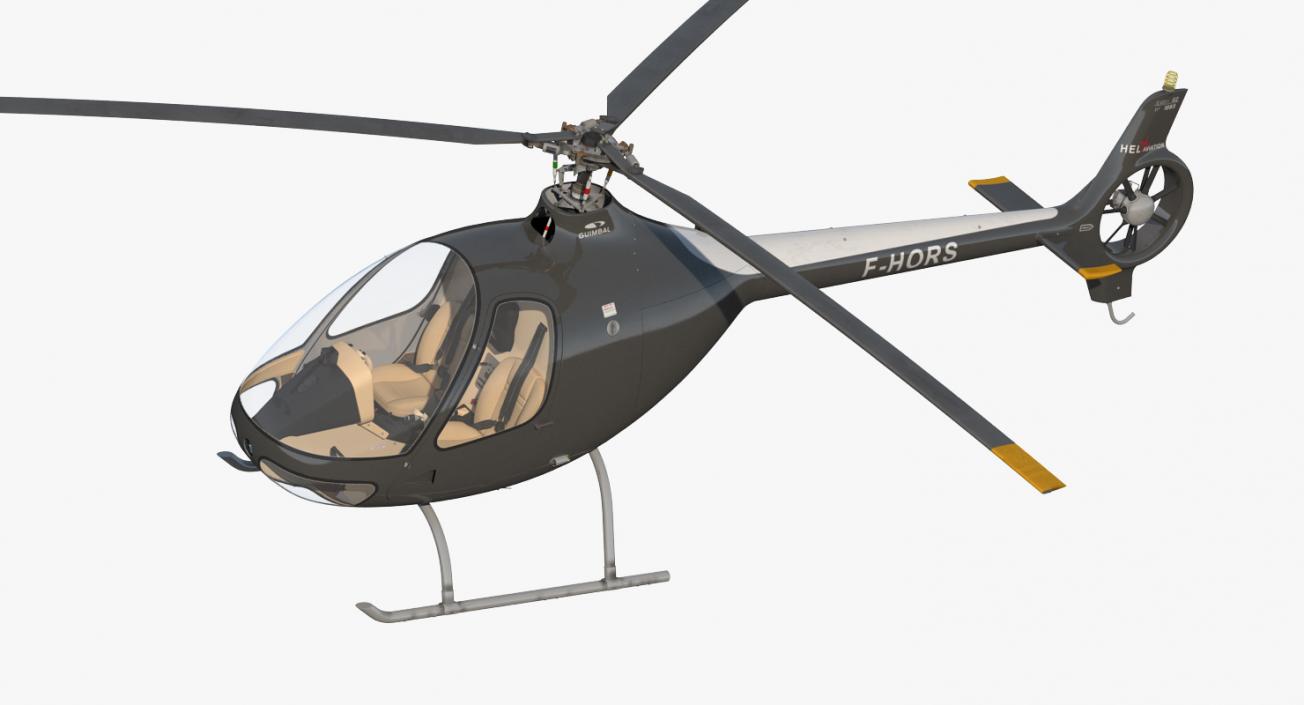 Rigged Private Helicopters Collection 5 3D model