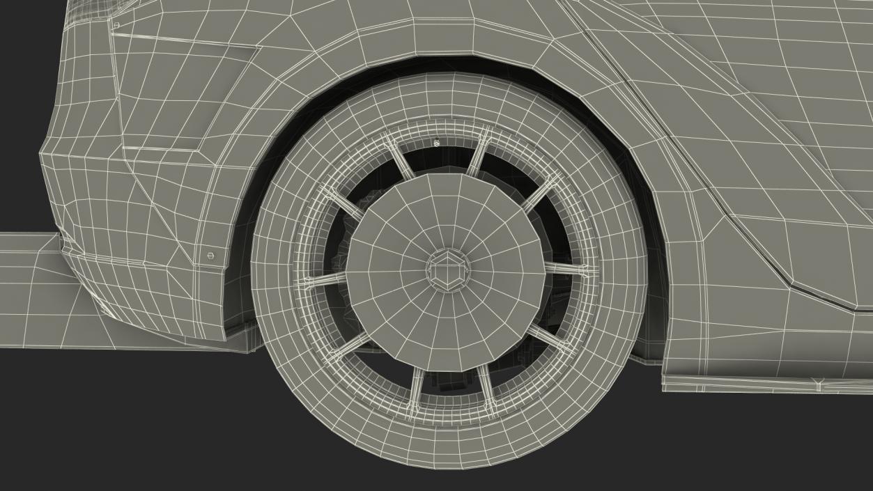 3D Tesla Model 3 Race Car Rigged for Maya model