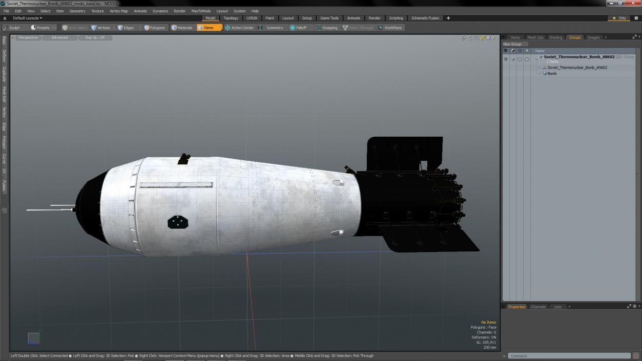 3D Soviet Thermonuclear Bomb AN602