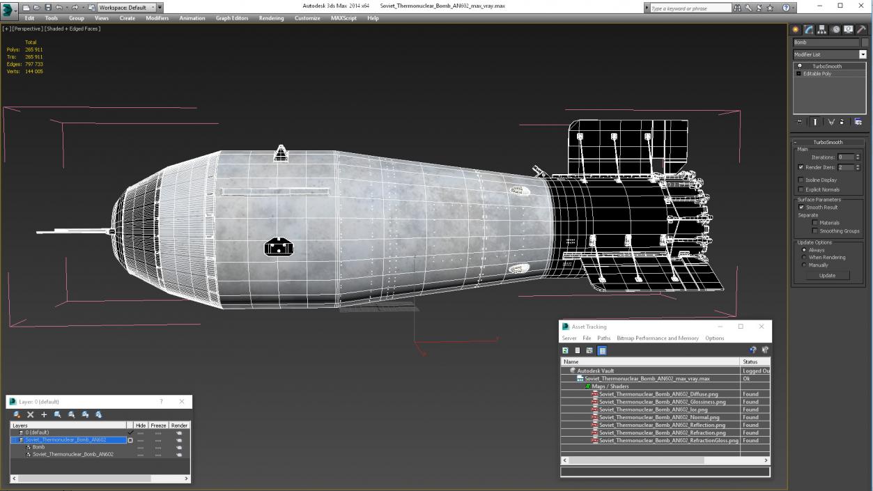 3D Soviet Thermonuclear Bomb AN602