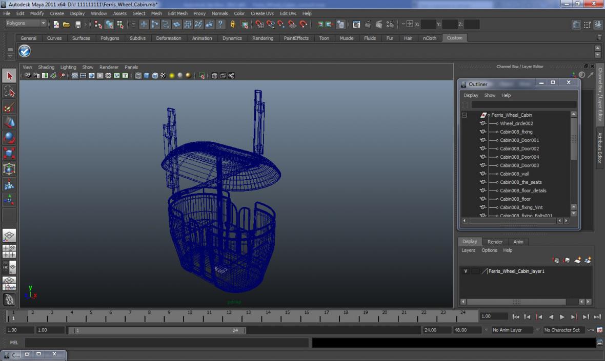 3D model Ferris Wheel Cabin 2