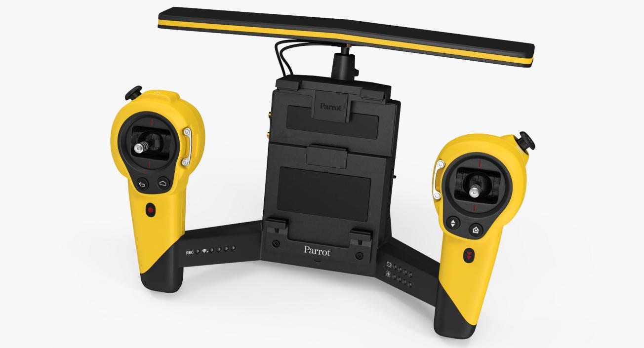 3D model Parrot Bebop Quadcopter Drone Set Rigged