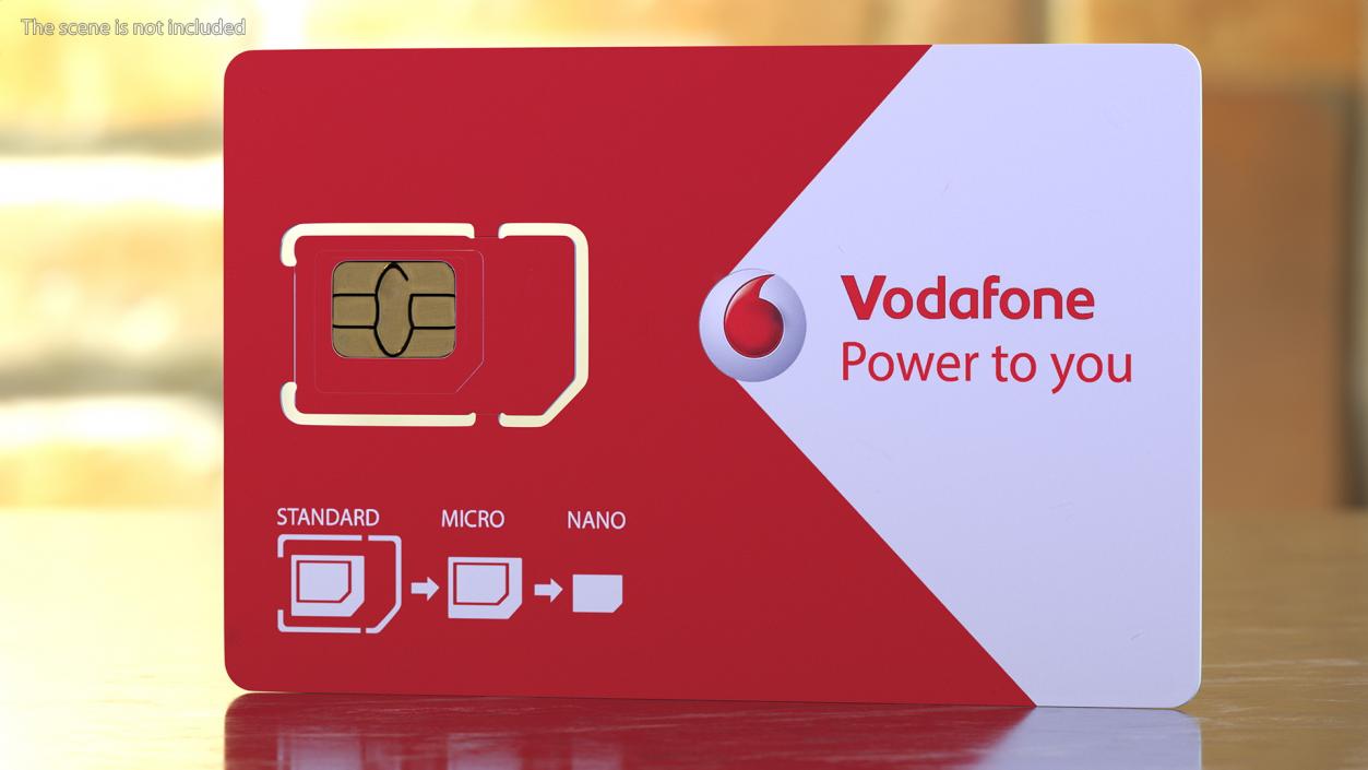 Vodafone Sim Card 3D