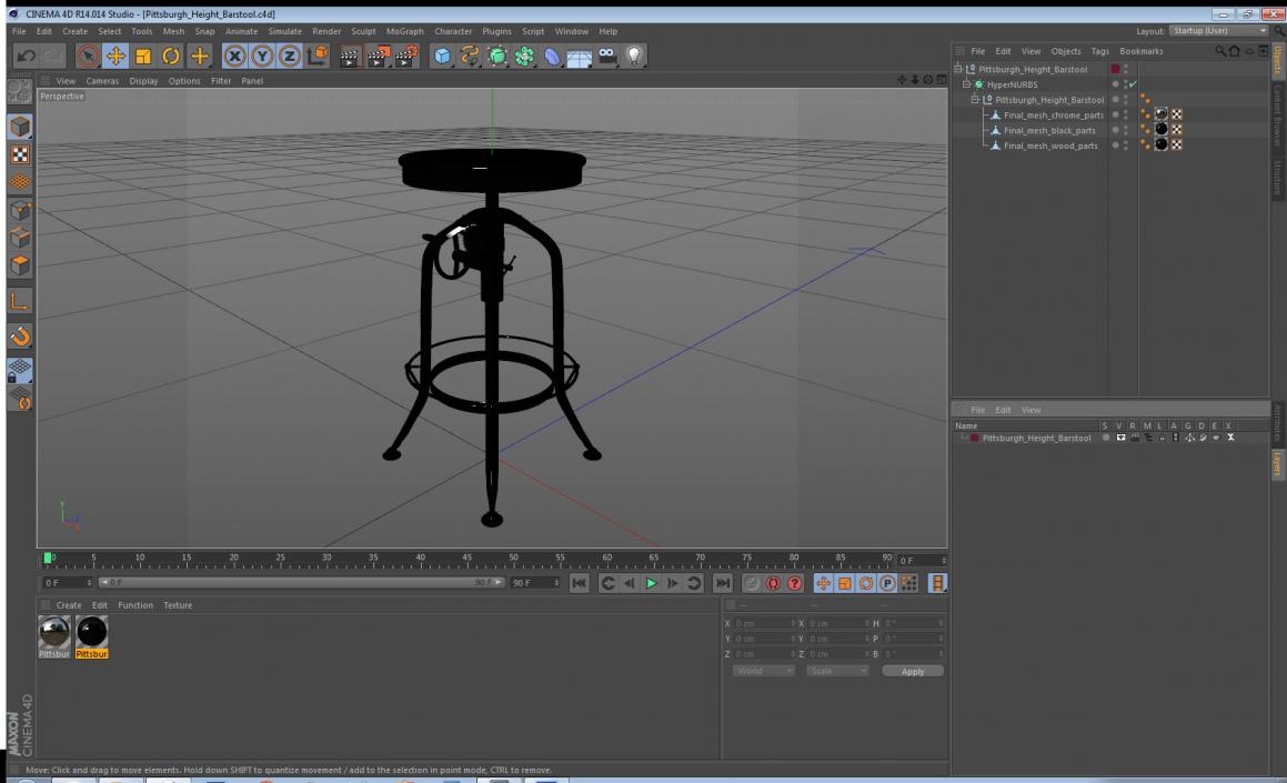 3D Pittsburgh Height Barstool