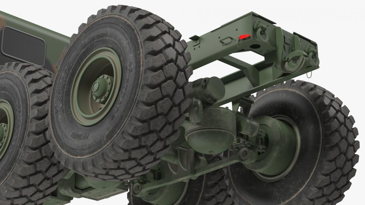 M939 Military Truck Green Rigged 3D