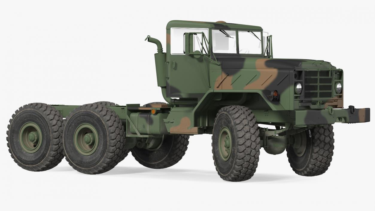 M939 Military Truck Green Rigged 3D