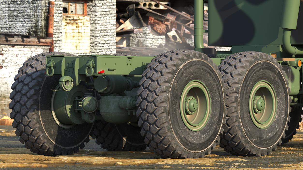 M939 Military Truck Green Rigged 3D