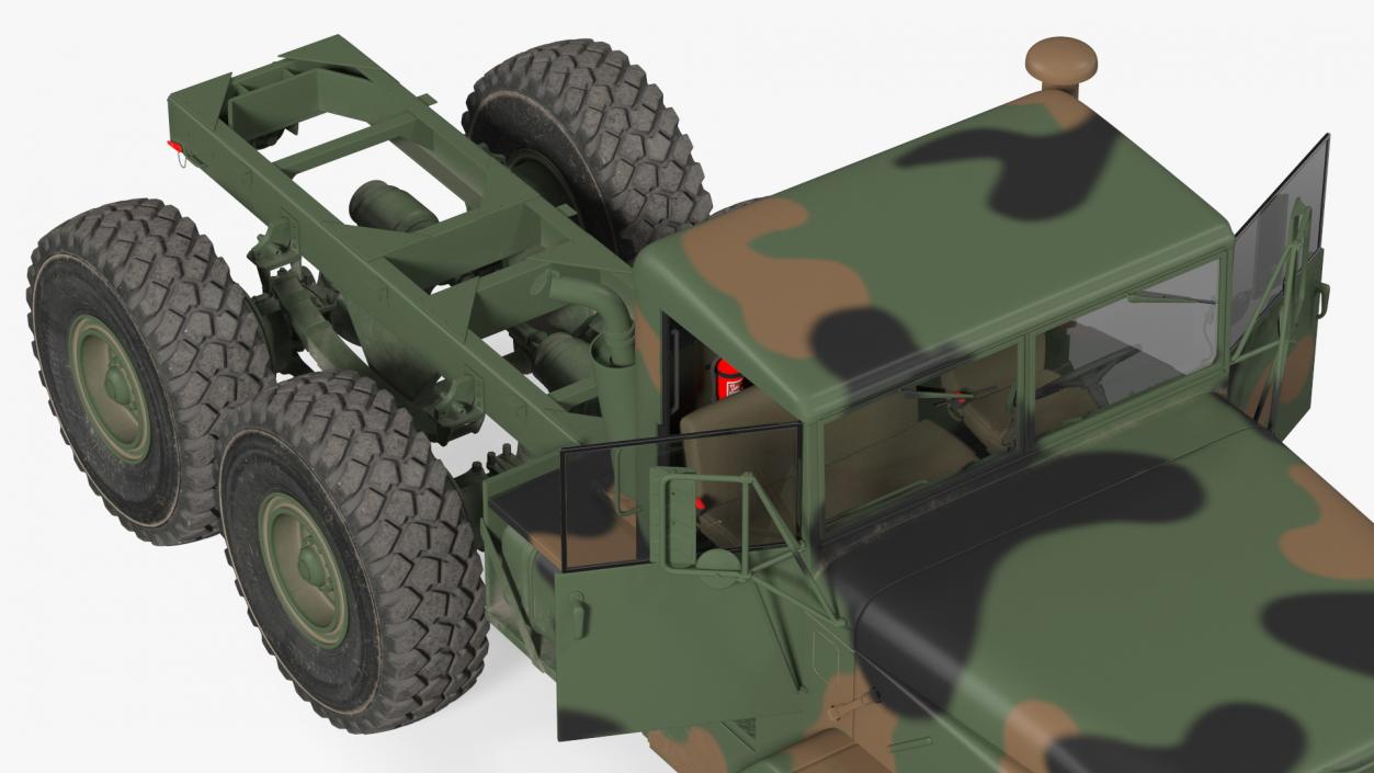 M939 Military Truck Green Rigged 3D