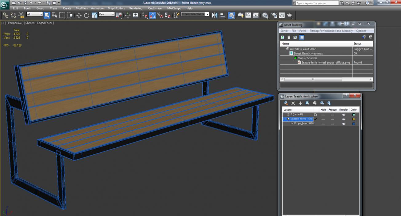 Street Bench 3D