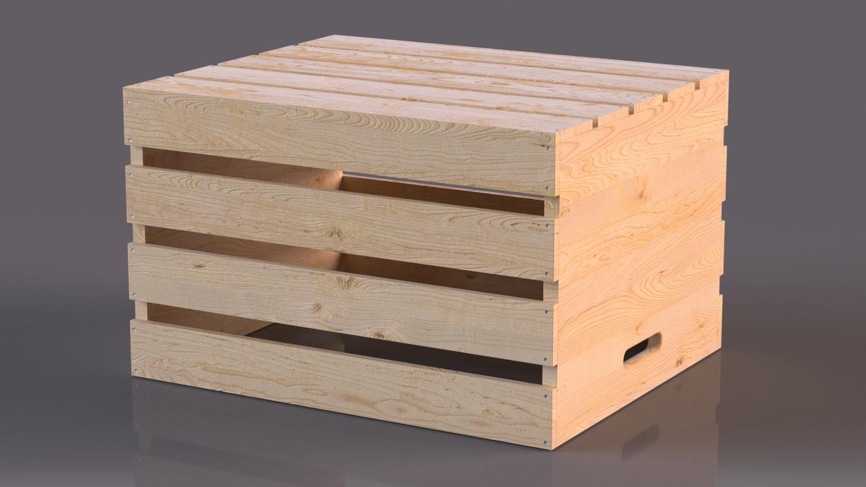 3D Large High Box of Wooden Planks