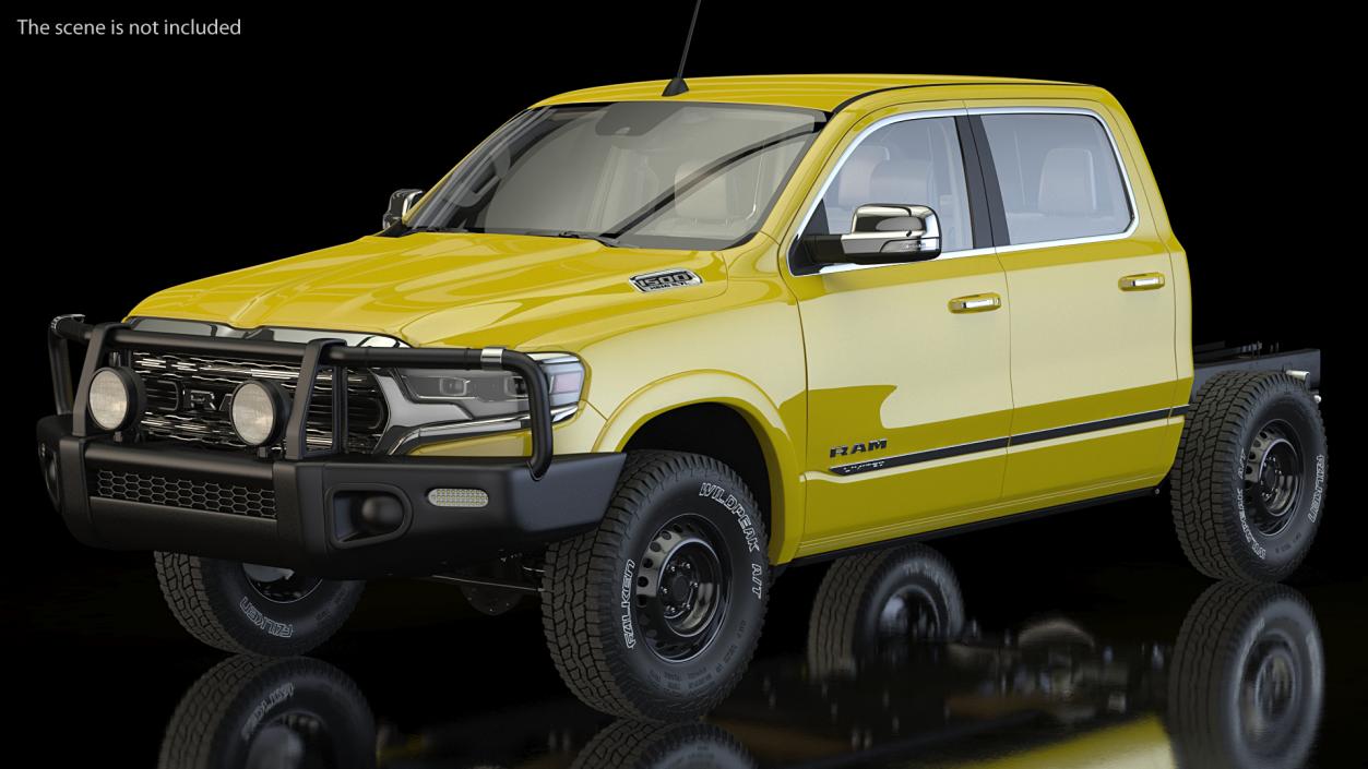 3D model Crew Cab Dodge RAM 1500 No Bed