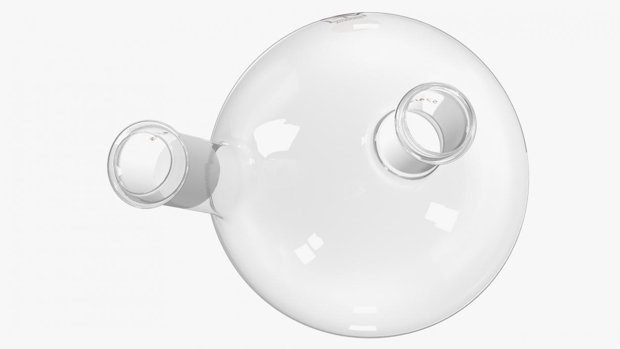 3D model Round Bottom 2-neck Flask