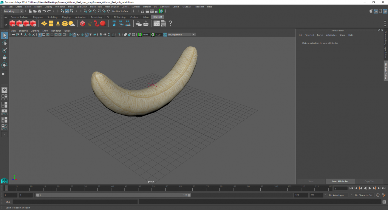 Banana Without Peel 3D model