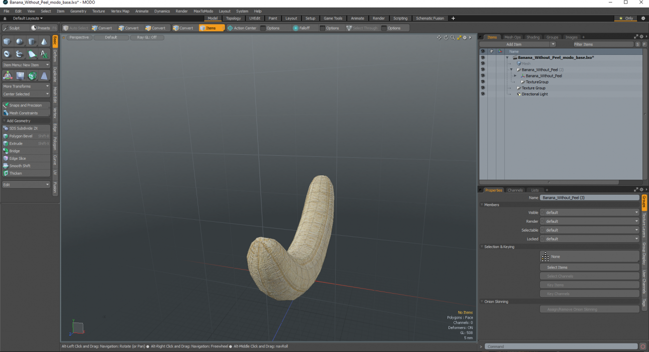 Banana Without Peel 3D model