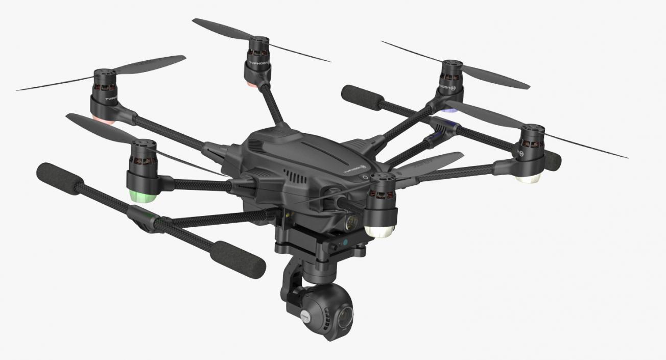 Hexacopter Yuneec Typhoon H Rigged 3D model