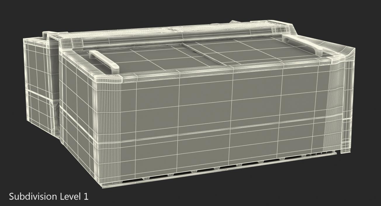 Sliding Glass Top Display Chest Freezer 3D model