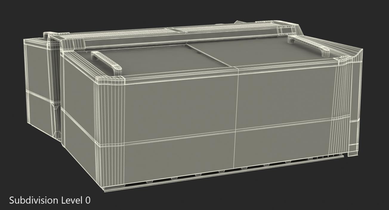 Sliding Glass Top Display Chest Freezer 3D model