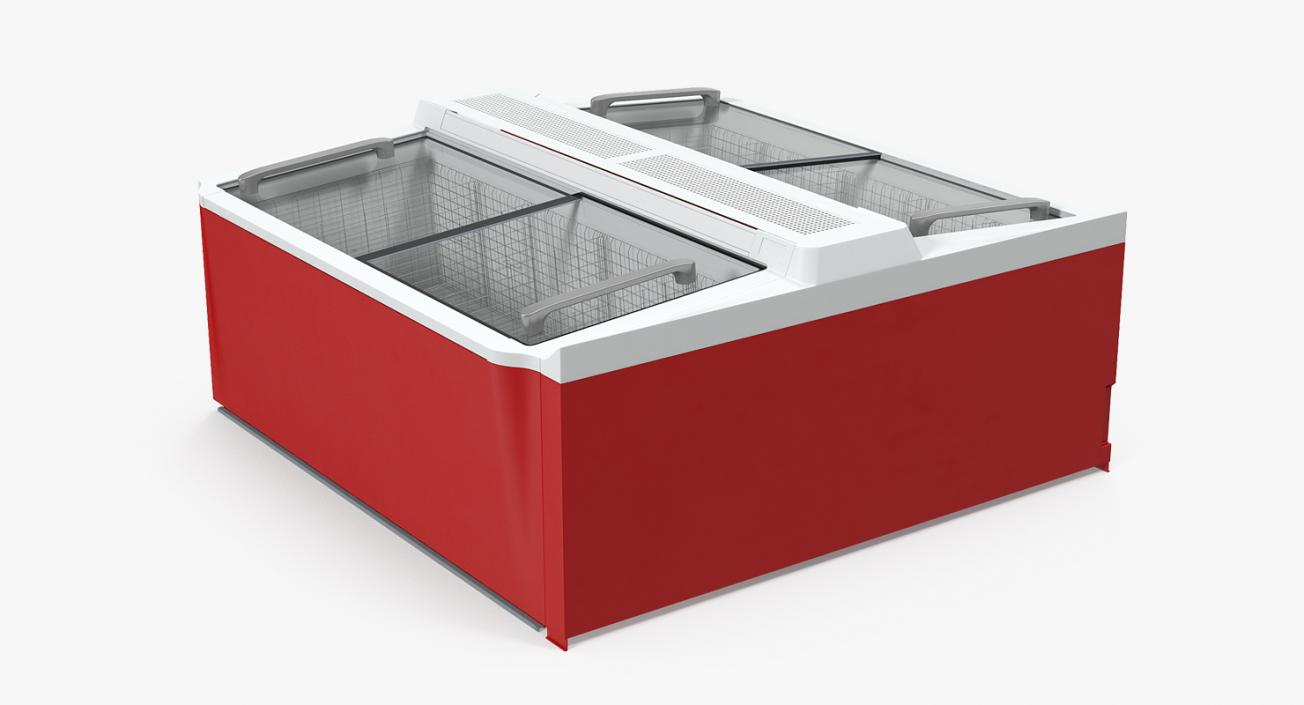 Sliding Glass Top Display Chest Freezer 3D model