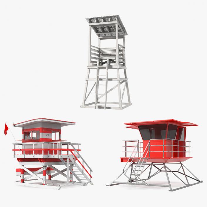 Lifeguard Stations Collection 3D model