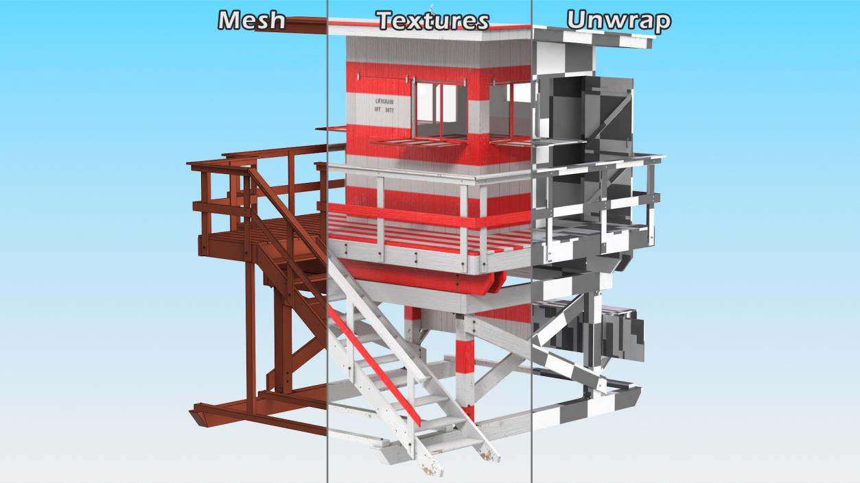 Lifeguard Stations Collection 3D model