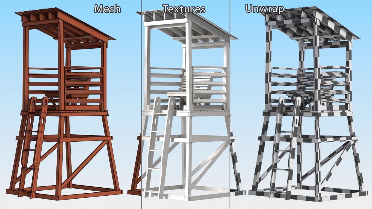 Lifeguard Stations Collection 3D model