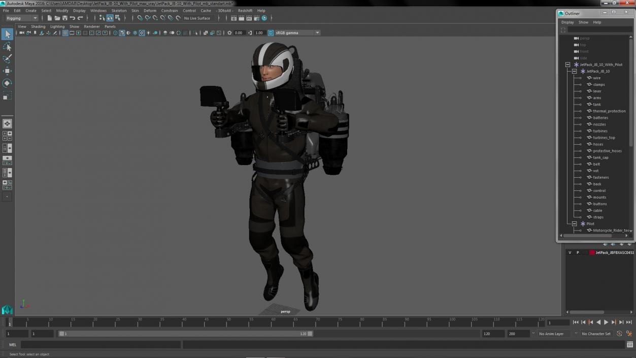 JetPack JB-10 With Pilot 3D model