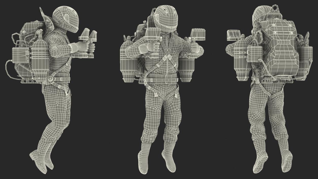 JetPack JB-10 With Pilot 3D model