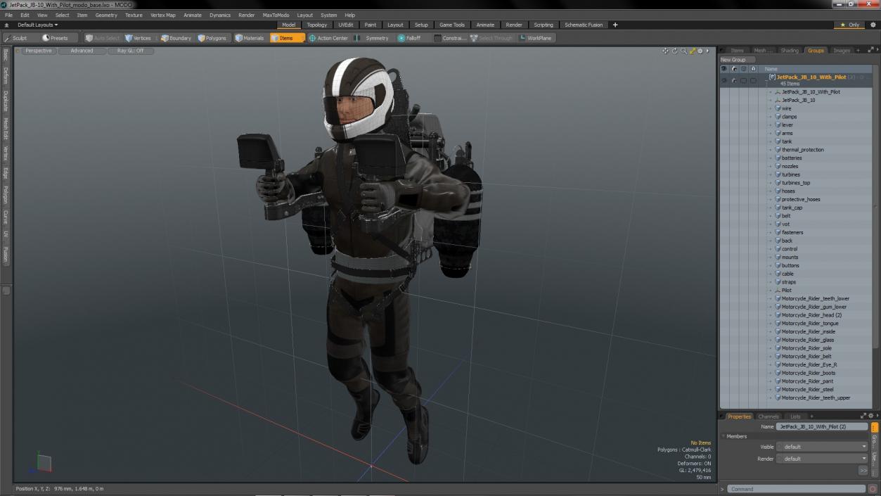 JetPack JB-10 With Pilot 3D model