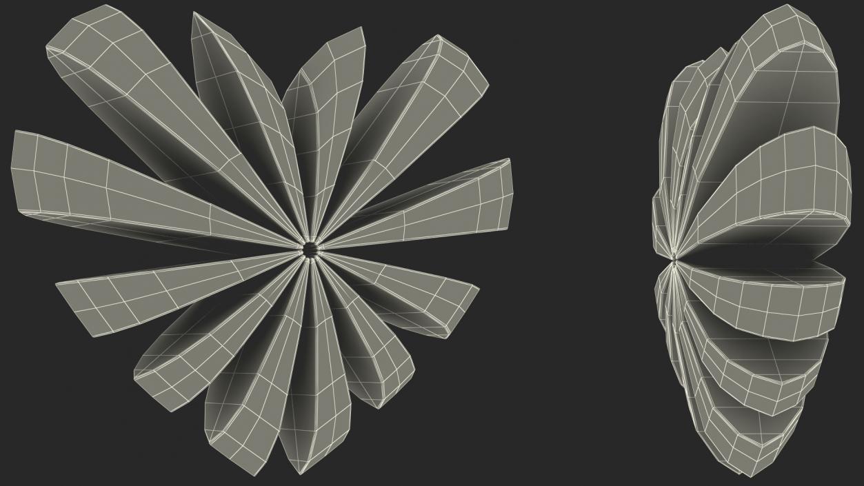 Heart with Radial Sections Emoji 3D