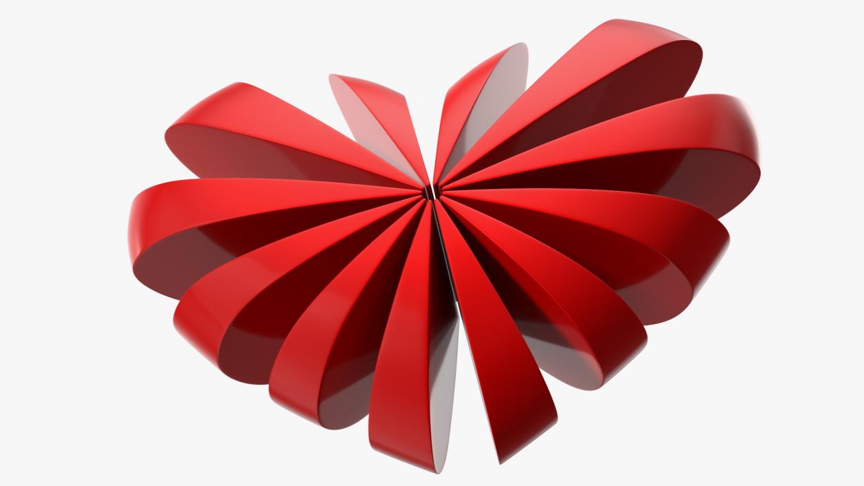 Heart with Radial Sections Emoji 3D