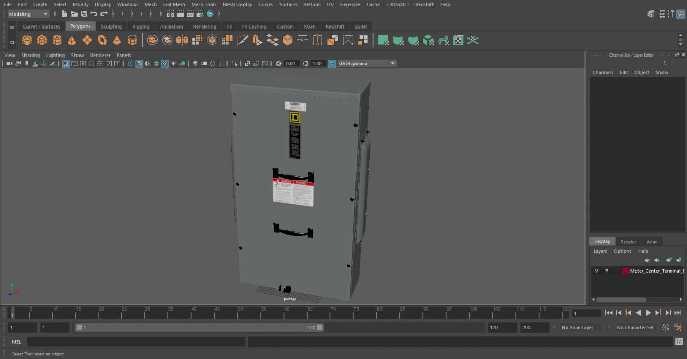 Meter Center Terminal Box Square D EZM3600 3D