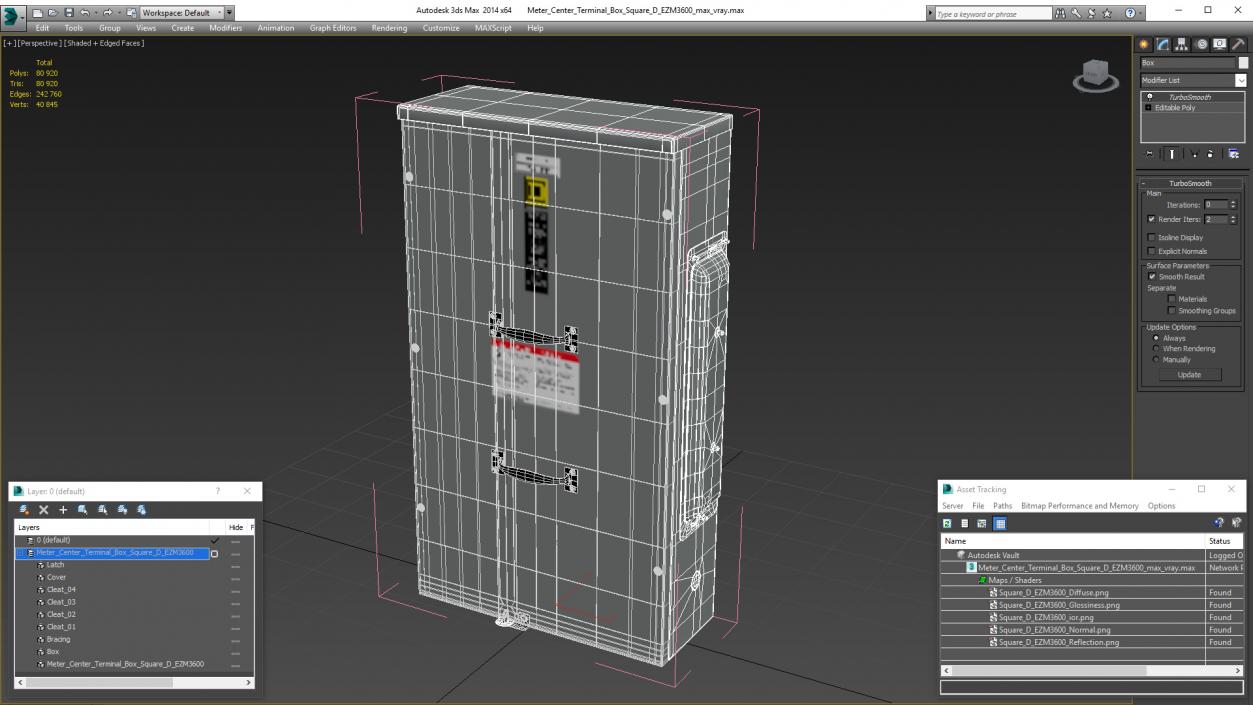 Meter Center Terminal Box Square D EZM3600 3D