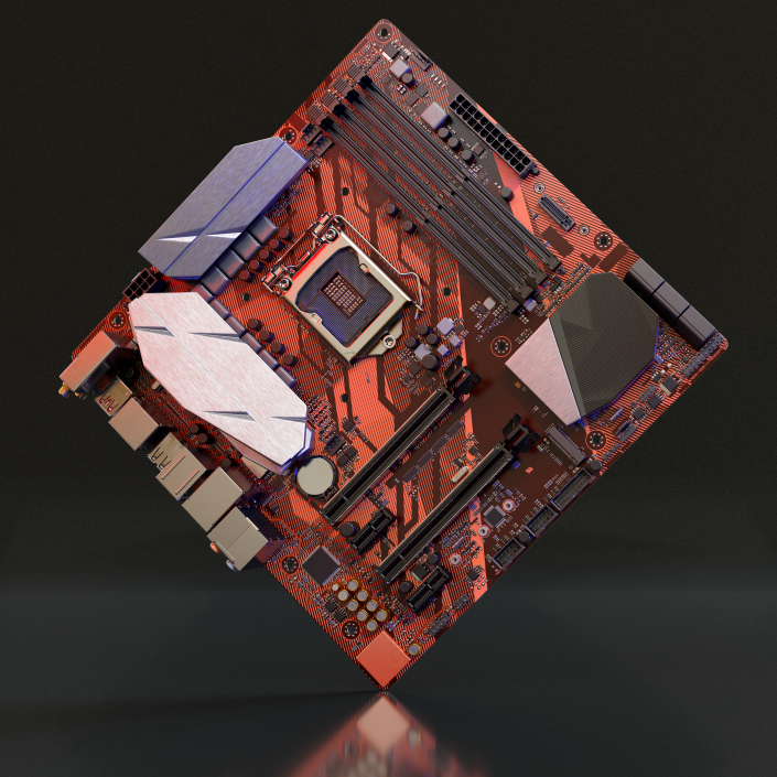 3D Gaming Motherboard model