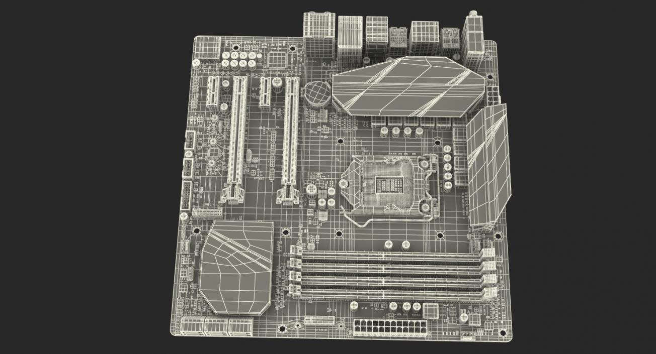 3D Gaming Motherboard model