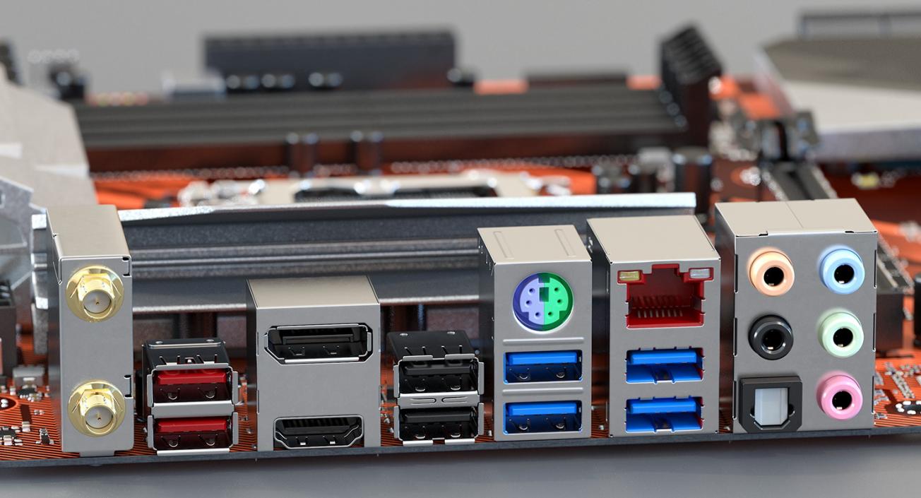 3D Gaming Motherboard model