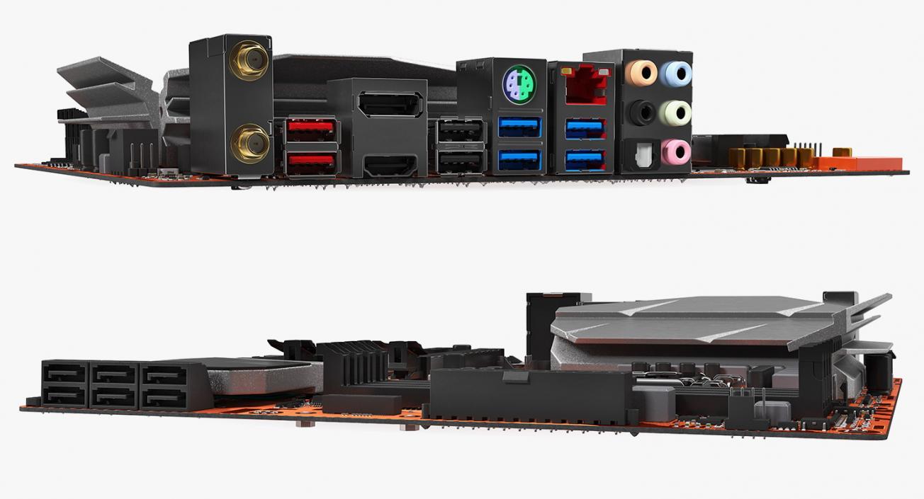 3D Gaming Motherboard model