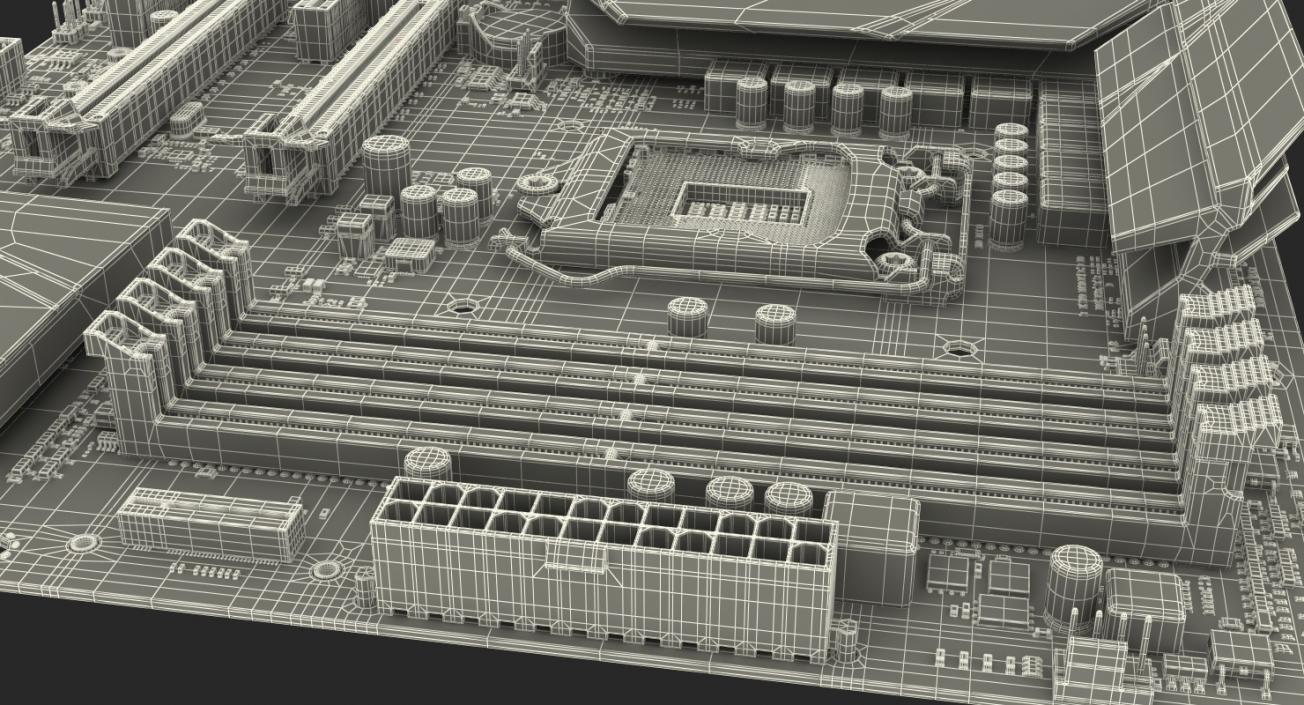 3D Gaming Motherboard model