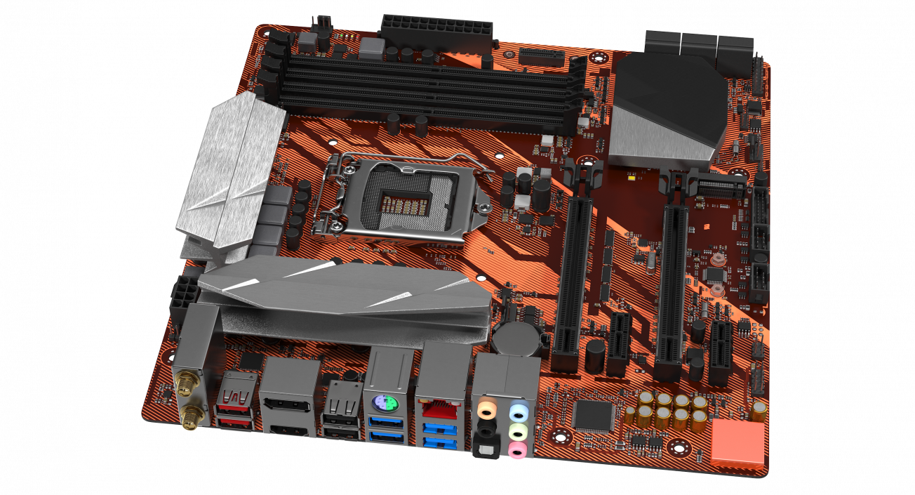 3D Gaming Motherboard model