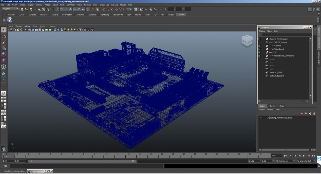 3D Gaming Motherboard model