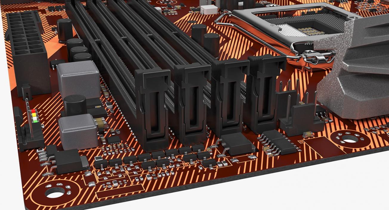 3D Gaming Motherboard model