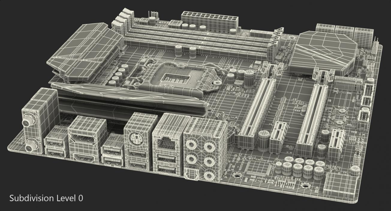 3D Gaming Motherboard model