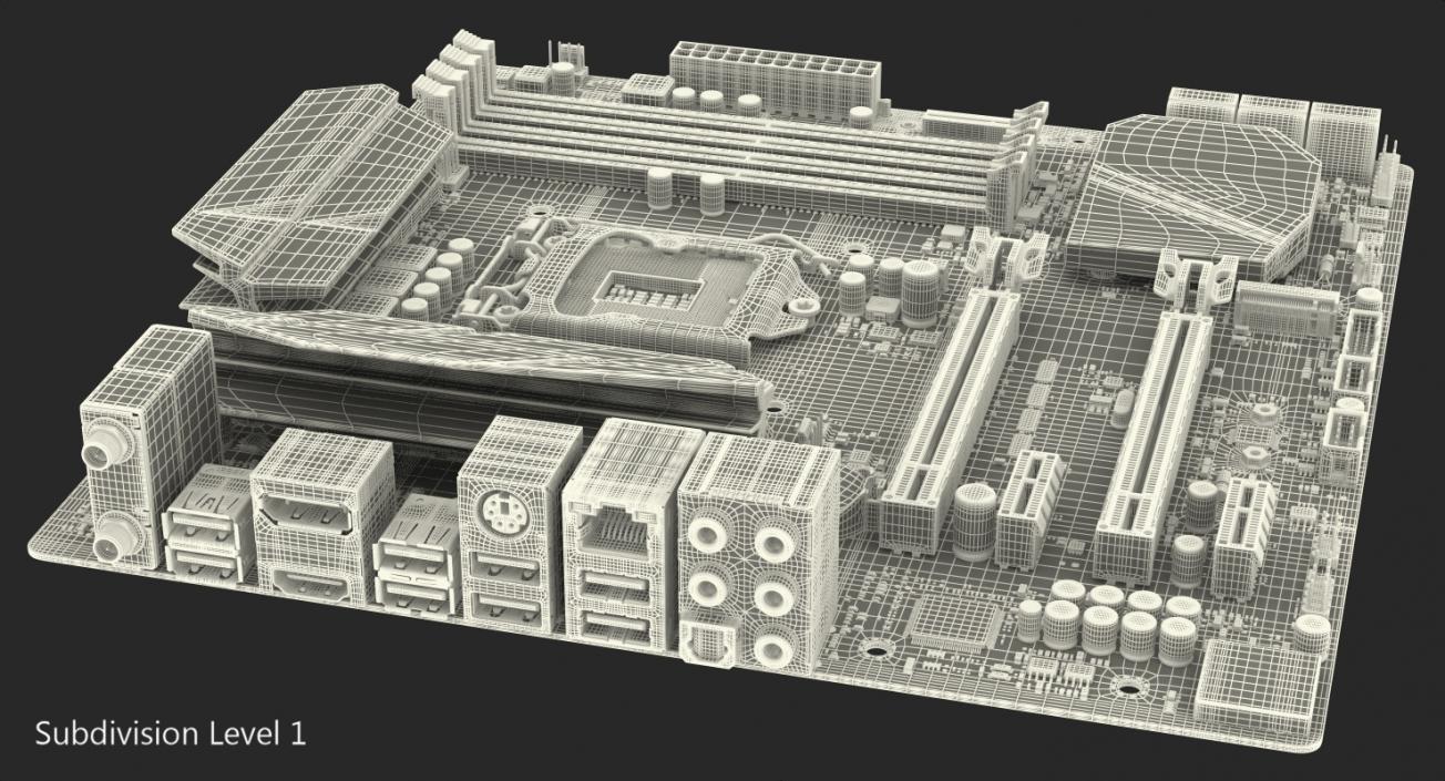 3D Gaming Motherboard model