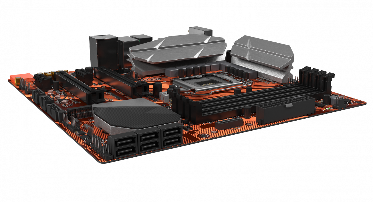 3D Gaming Motherboard model