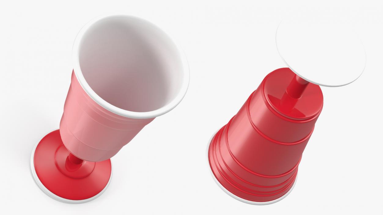 3D Plastic Cups Collection model