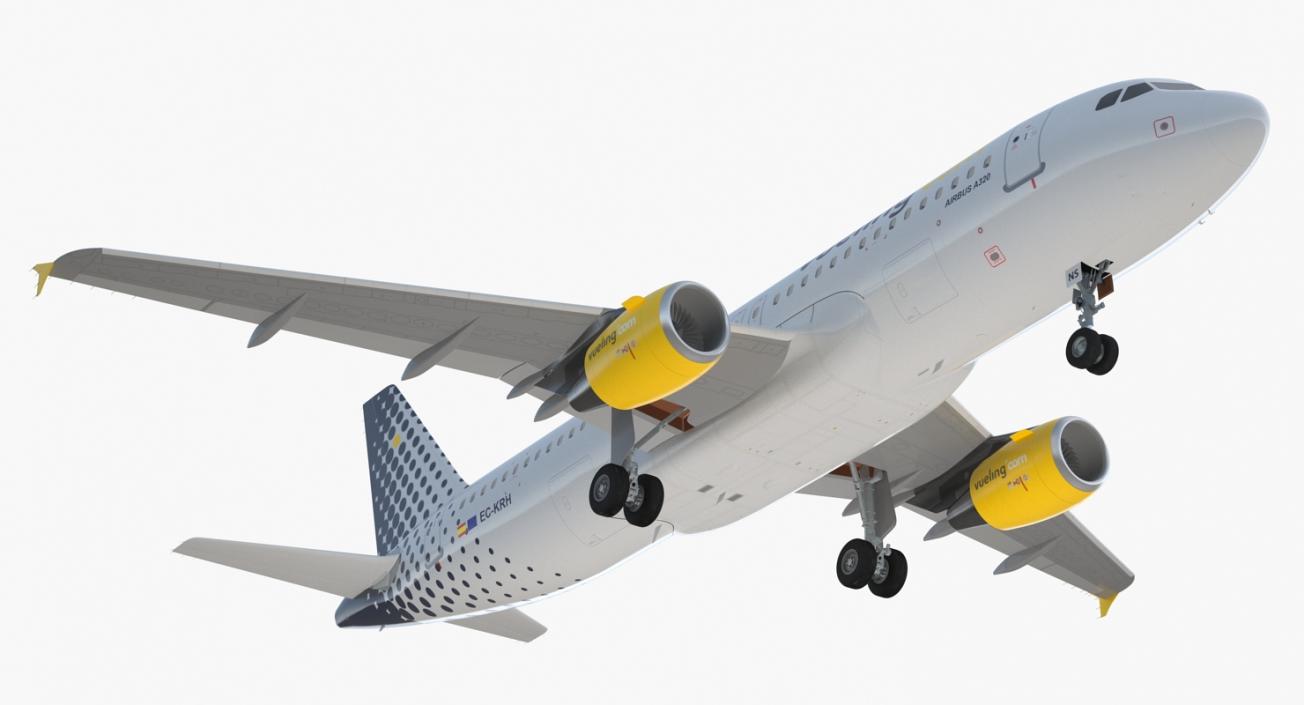 3D model Airbus A320 Vueling Airlines Rigged