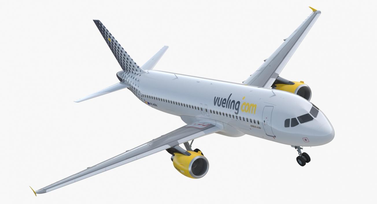 3D model Airbus A320 Vueling Airlines Rigged