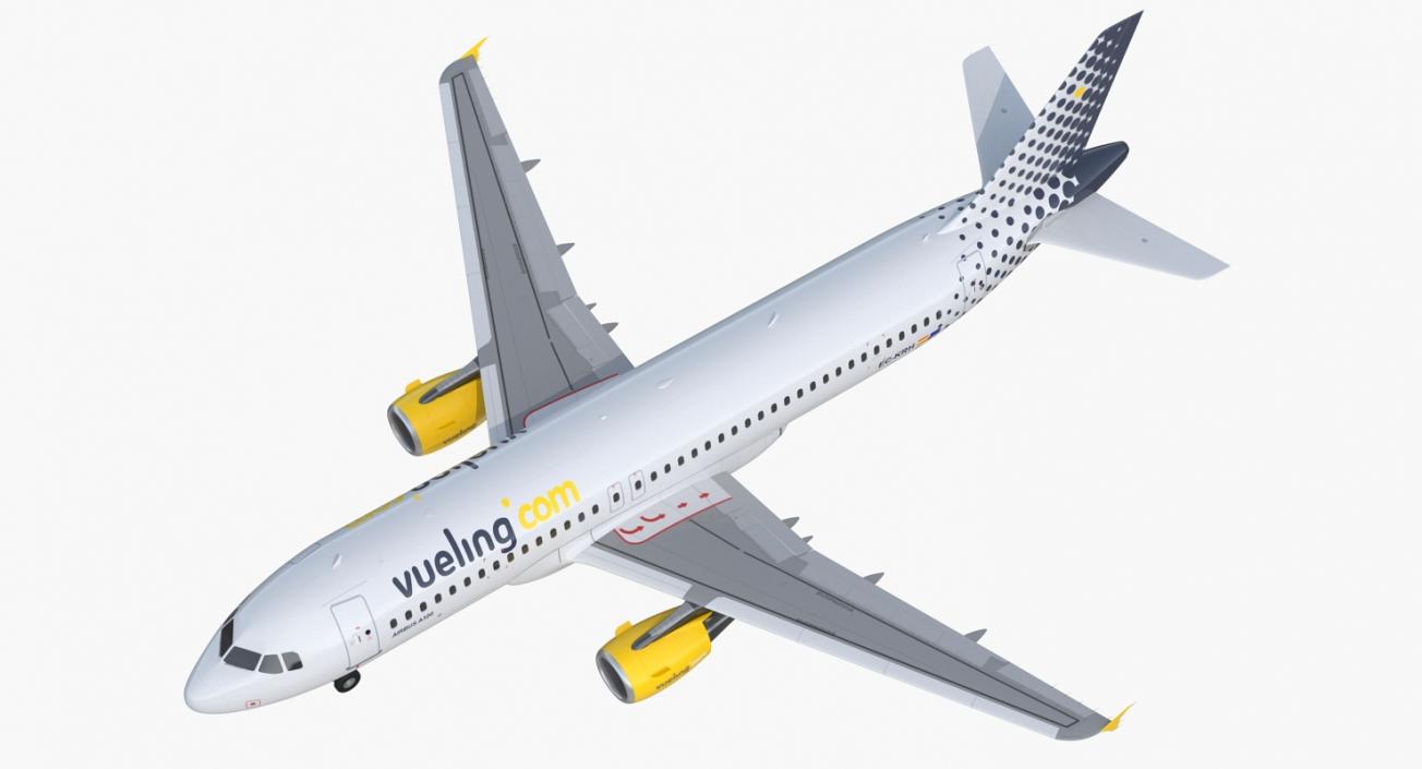 3D model Airbus A320 Vueling Airlines Rigged