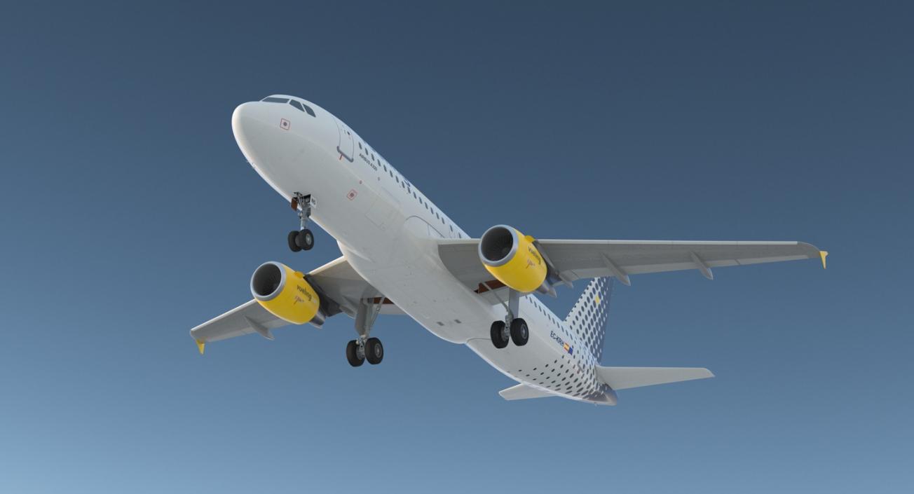 3D model Airbus A320 Vueling Airlines Rigged