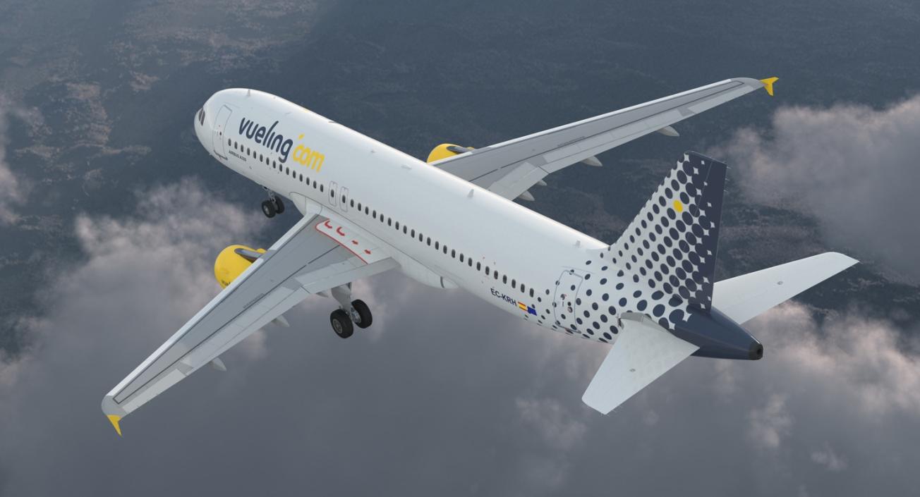 3D model Airbus A320 Vueling Airlines Rigged